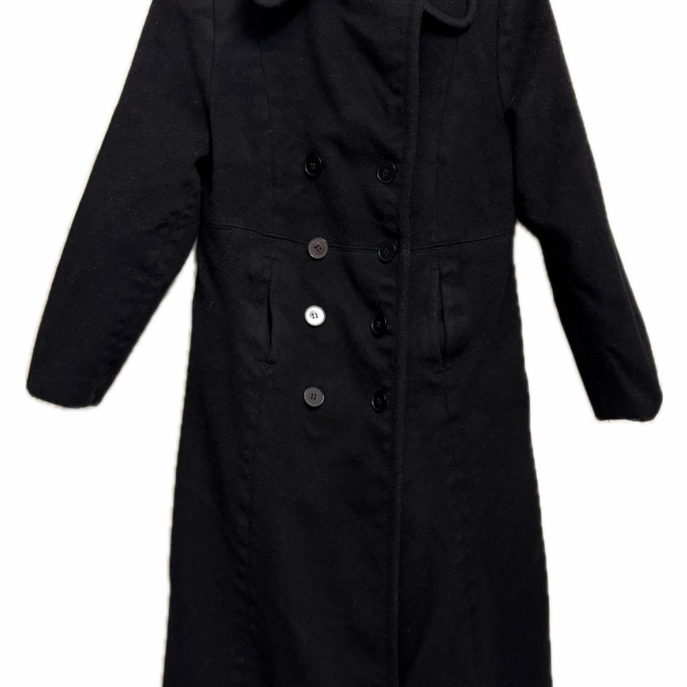 Larry Levine Classic Black Overcoat
